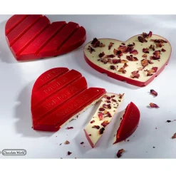 Chocolate World Chocolademal Tablet Hart (2x) 125x110x10mm* Tabletten En Repen Vormen