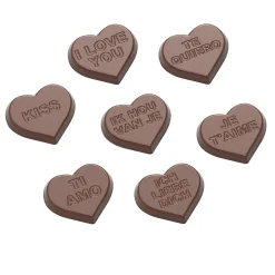 Chocolate World Chocolademal Hartjes Figuren (21x) 30x26x7mm* Figuur Mallen