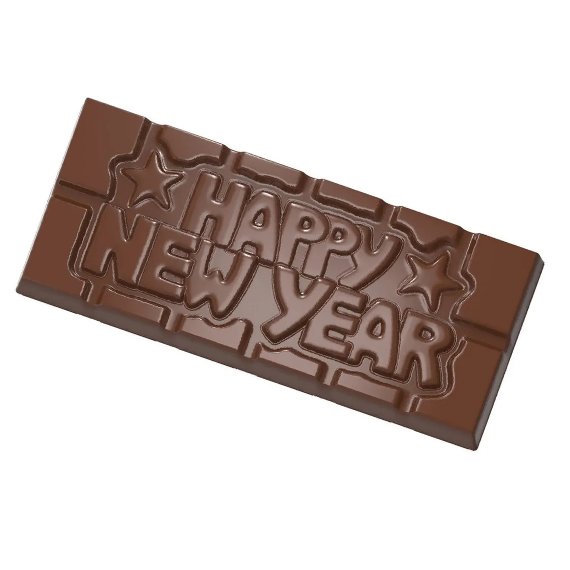 Chocolate World Chocolademal Tablet Happy New Year (4x)* Tabletten En Repen Vormen