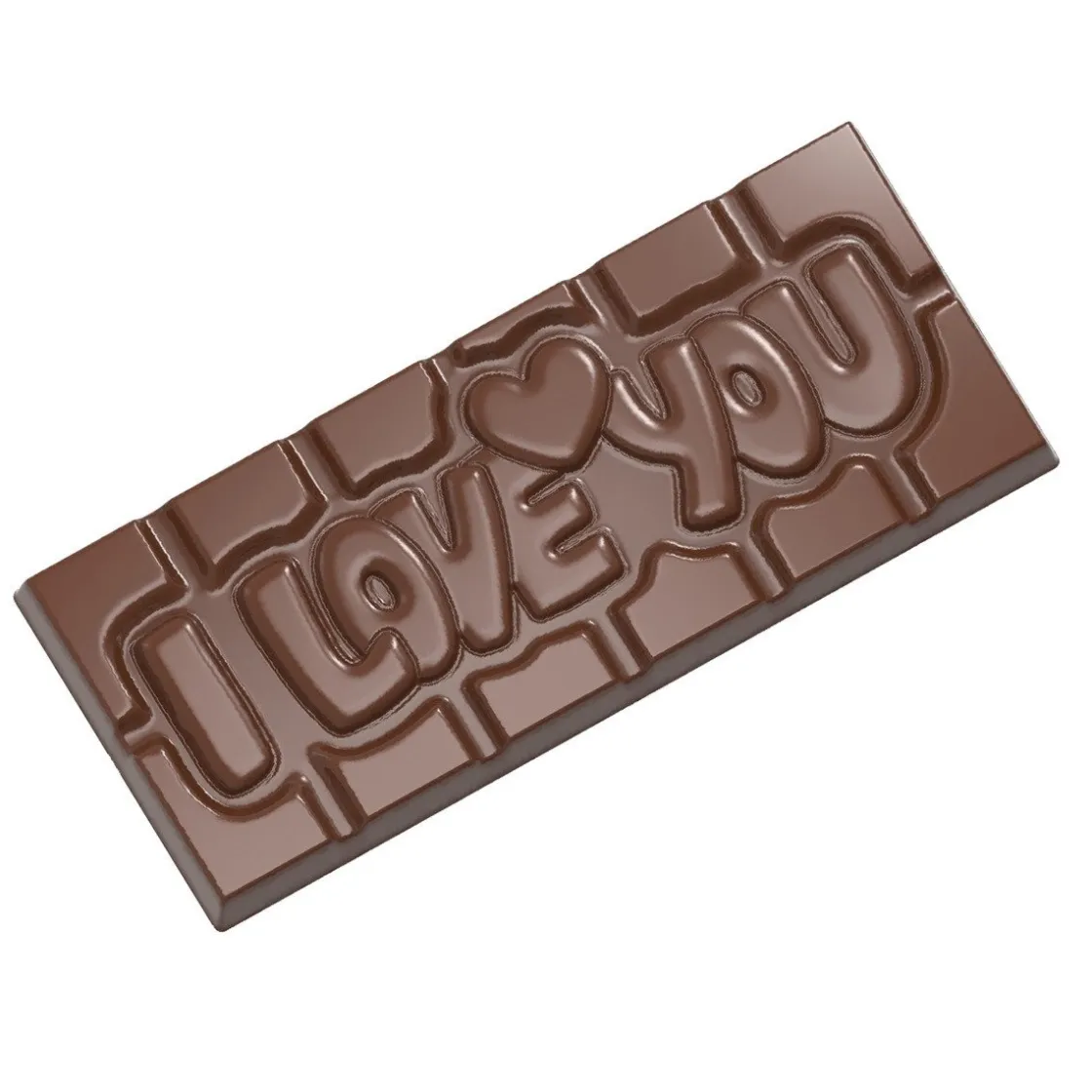 Chocolate World Chocolademal Tablet I Love You (4x) 118x50mm* Tabletten En Repen Vormen