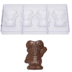 Chocolate World Chocolademal Piet Zwaait (4x) 79x60x18mm* Figuur Mallen