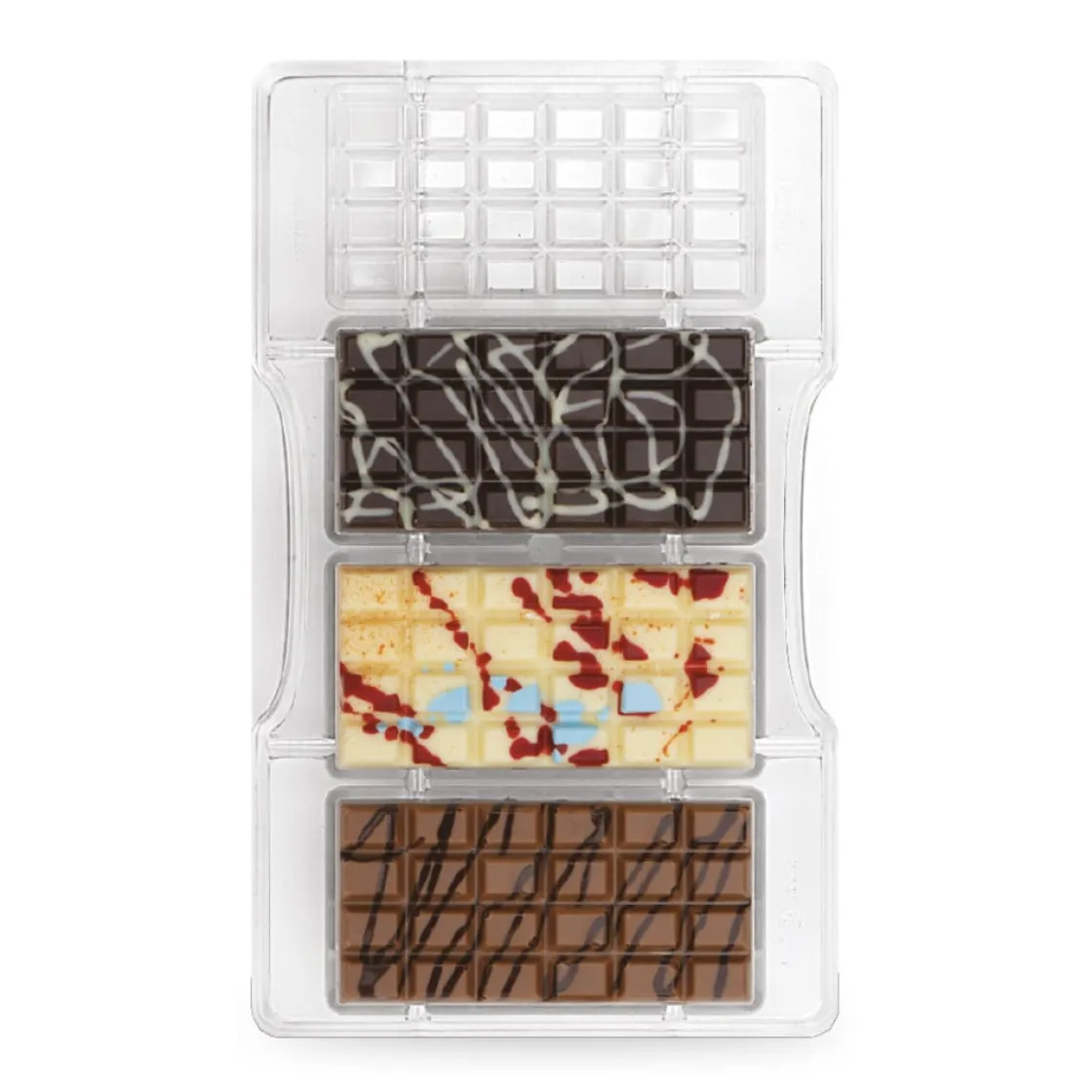 Decora Chocolademal Klassiek Tablet (4x) 85x42x10(h)mm* Tabletten En Repen Vormen