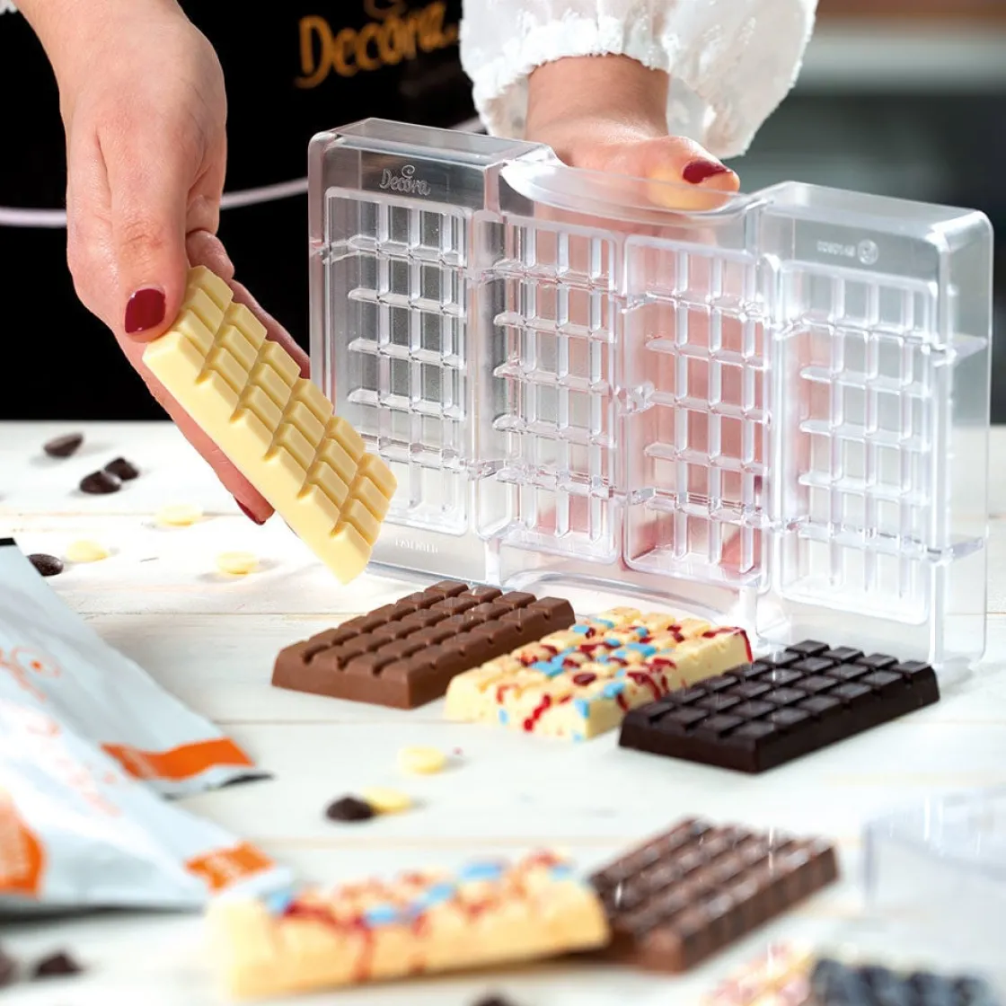 Decora Chocolademal Klassiek Tablet (4x) 85x42x10(h)mm* Tabletten En Repen Vormen