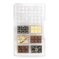 Decora Chocolademal Kleine Tablet (10x) 42x28x9(h)mm* Tabletten En Repen Vormen