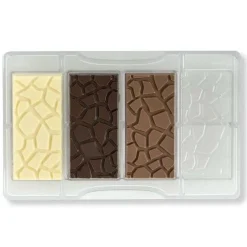 Decora Chocolademal Schildpad Tablet (4x) 8,5x4,2 cm* Tabletten En Repen Vormen
