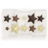 Decora Chocolademal Sterren (10x) 2,0-3,5-5,0x4,2 cm* Figuur Mallen