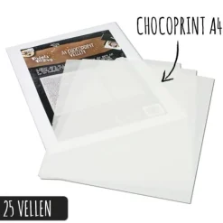 Prints on Pastry Chocoprint sheets A4-formaat (25 vellen)* Eetbaar Papier
