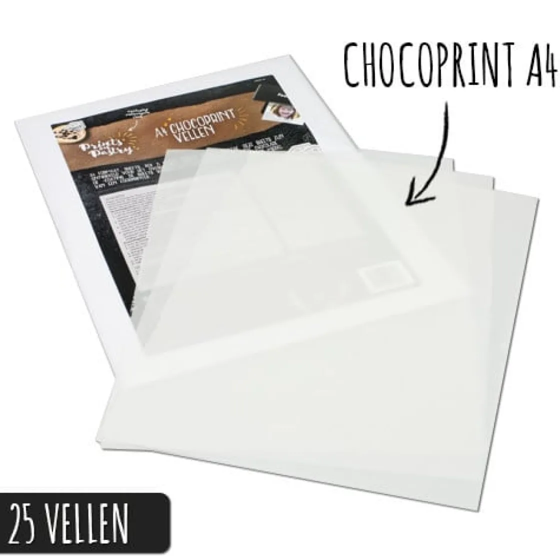 Prints on Pastry Chocoprint sheets A4-formaat (25 vellen)* Eetbaar Papier
