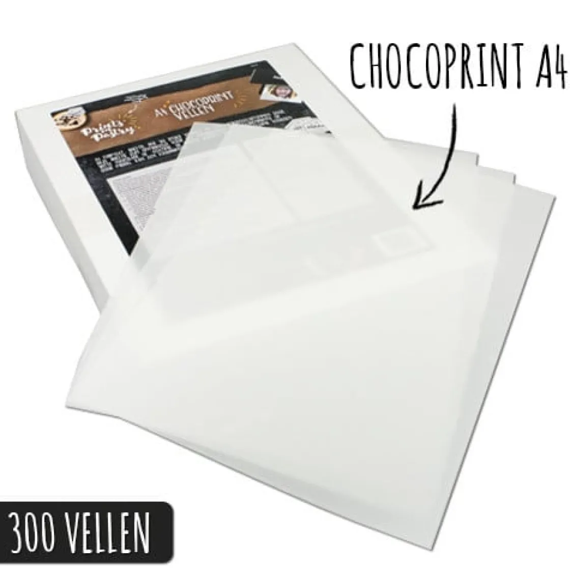 Prints on Pastry Chocoprint sheets A4-formaat (300 vellen)* Eetbaar Papier