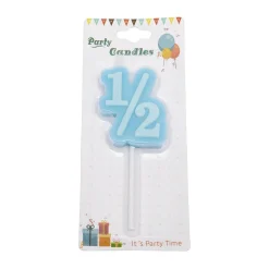 Overig Cijferkaars Blauw #1/2*** Kaarsjes En Vuurwerk