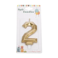 Overig Cijferkaars Geo Goud #2* Kaarsjes En Vuurwerk