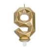 Overig Cijferkaars Geo Goud #9* Kaarsjes En Vuurwerk