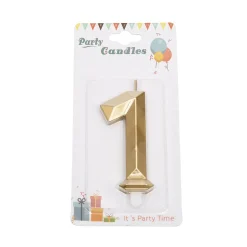 Overig Cijferkaars Geo Goud #1* Kaarsjes En Vuurwerk