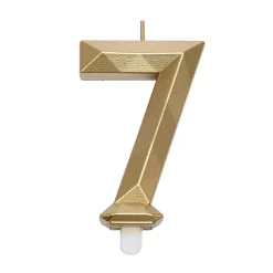 Overig Cijferkaars Geo Goud #7* Kaarsjes En Vuurwerk