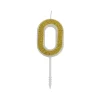 Overig Cijferkaars Goud Glitter #0* Kaarsjes En Vuurwerk