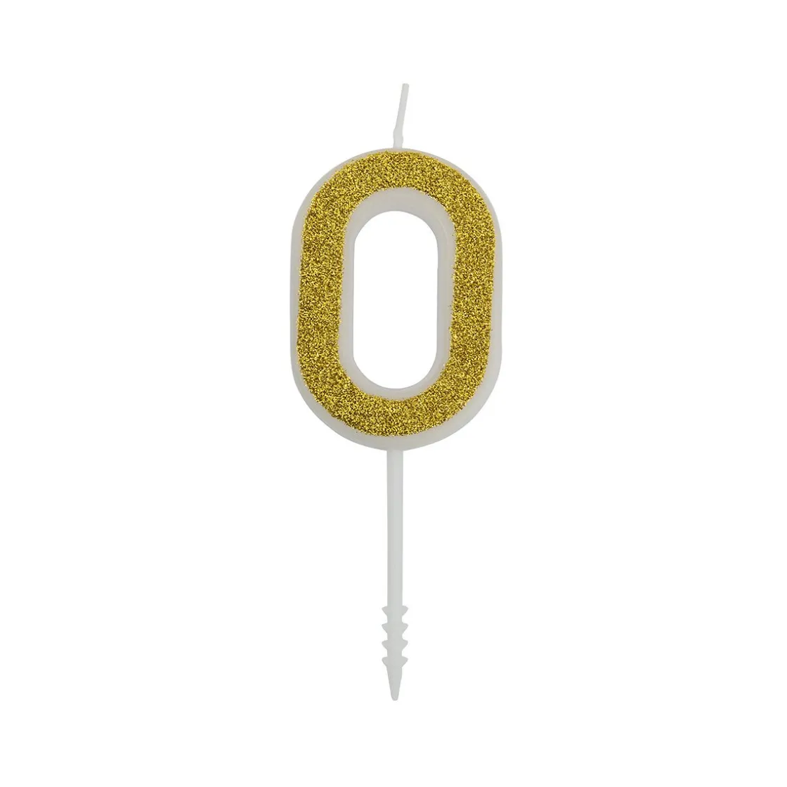 Overig Cijferkaars Goud Glitter #0* Kaarsjes En Vuurwerk