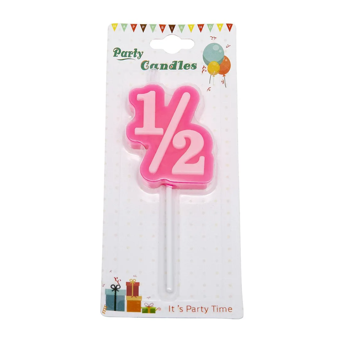 Overig Cijferkaars Roze #1/2*** Kaarsjes En Vuurwerk