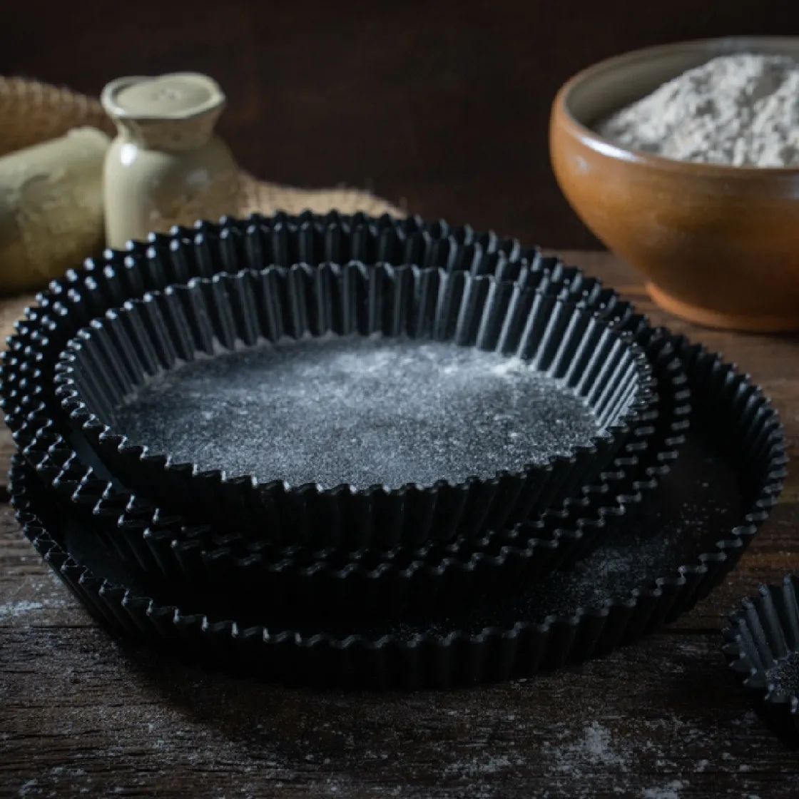 Clean Baking Products CleanBaking Kunststof Vlaaipan Gekarteld Ø23cm*** Ronde Bakvormen