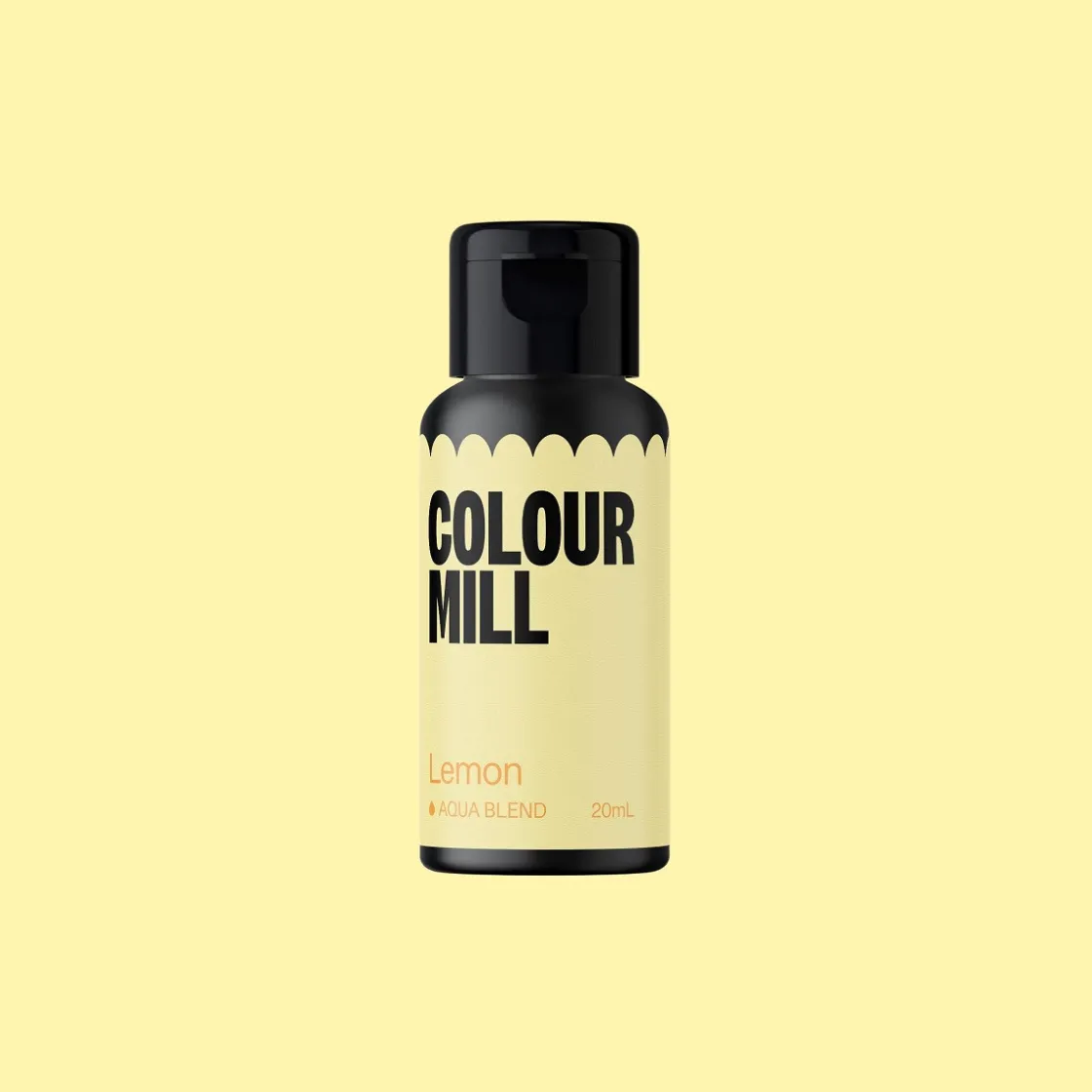 Colour Mill Aqua Blend Kleurstof Lemon 20ml*** Vloeibare Kleurstoffen|Gel Kleurstoffen