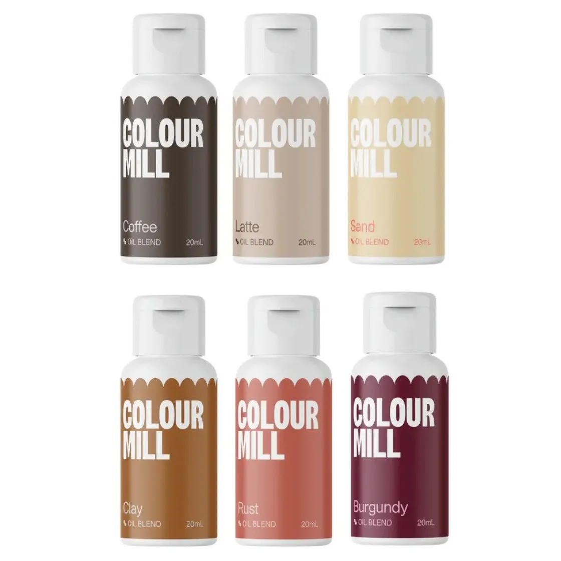 Colour Mill Kleurstof Oil Blend Outback Set/6* Chocolade Kleurstoffen|Vloeibare Kleurstoffen