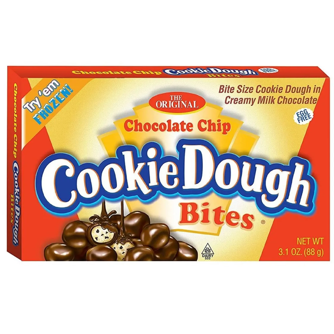 Overig Cookie Dough Bites Chocolate Chip 88g* Ijsdips|Eetbare Strooisels