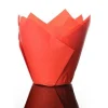 Culpitt baking cups tulp rood 85 mm (50 stuks)* Bakvormen Papier