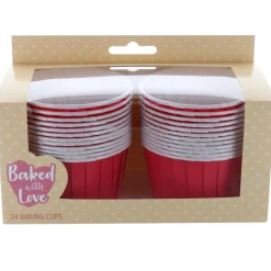 Culpitt Cupcake Vormpjes Rood 60mm 24st.* Bakvormen Papier