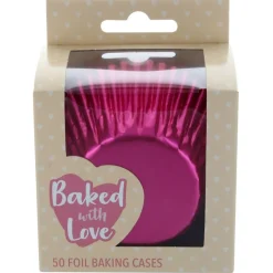 Culpitt Cupcake Vormpjes Folie Roze 50mm 50st.* Bakvormen Papier