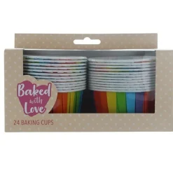 Culpitt Cupcake Vormpjes Regenboog 60mm 24st.* Bakvormen Papier