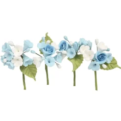 Culpitt Gumpaste Spray Blauwe Mini Rozen 4st.* Bloem Decoraties
