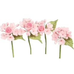 Culpitt Gumpaste Spray Roze Mini Rozen 4st.* Bloem Decoraties