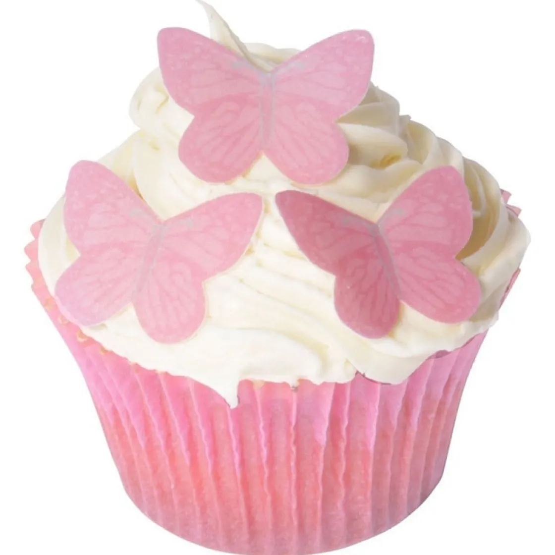 Culpitt Ouwel Vlinders Roze 23x30mm 42st.* Figuur Decoraties