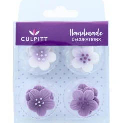 Culpitt Suikerdecoratie Bloemen Lila 12st.* Bloem Decoraties