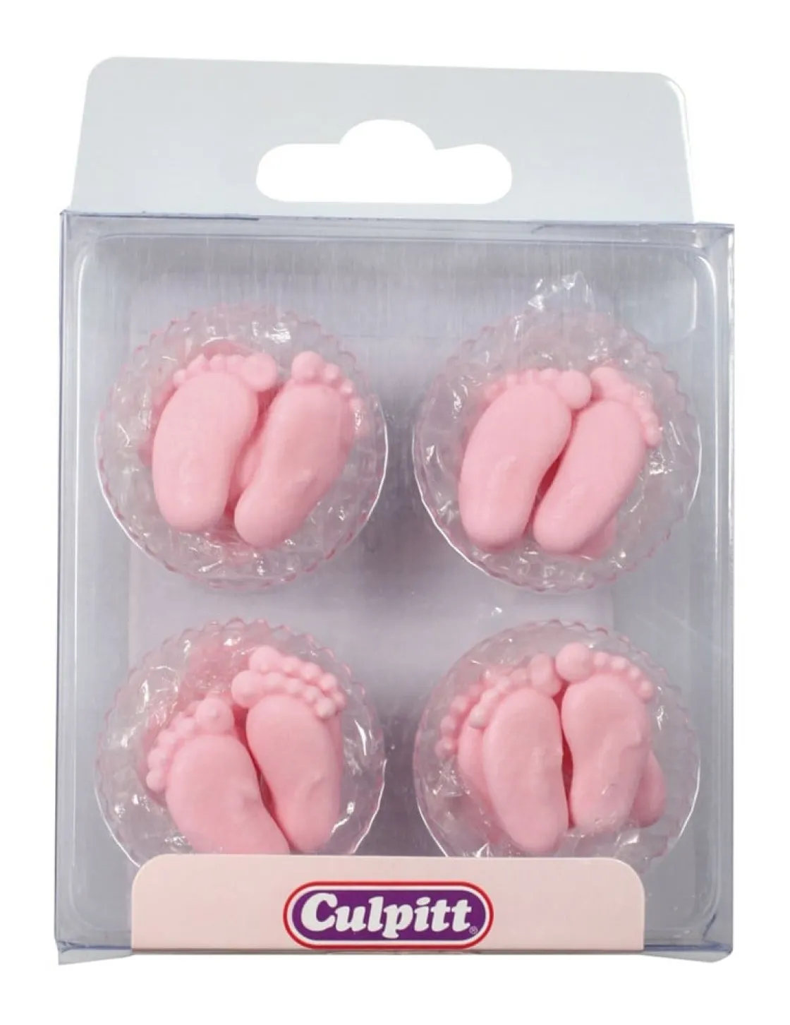 Culpitt Suikerdecoratie Baby Voetjes Roze 12 paar* Figuur Decoraties
