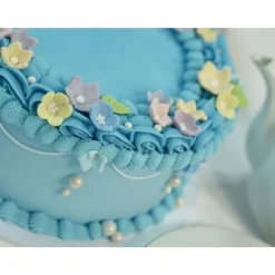 Culpitt Suikerdecoratie Bloemen en Bladeren Lila 16st.* Bloem Decoraties