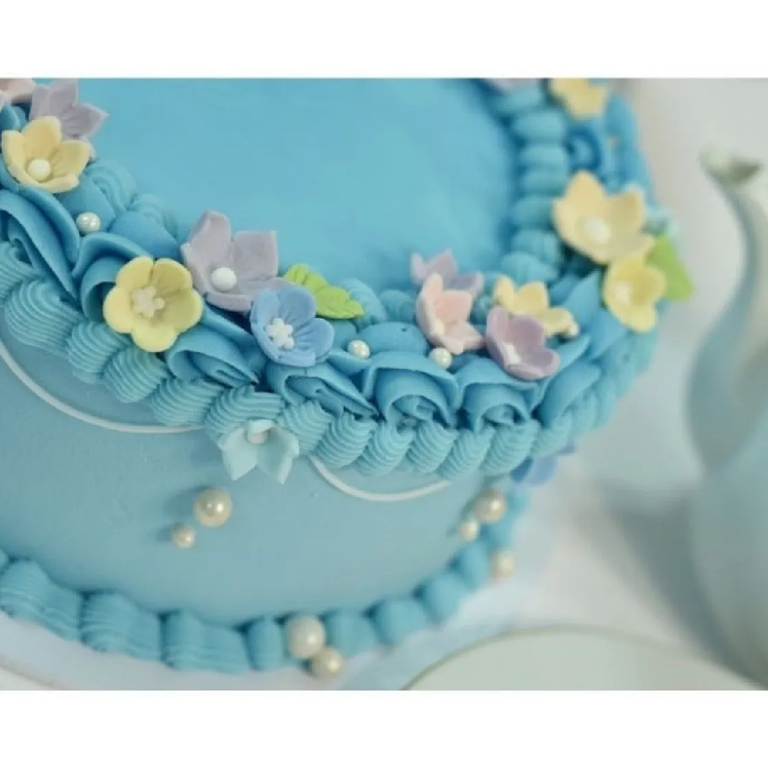 Culpitt Suikerdecoratie Bloemen en Bladeren Lila 16st.* Bloem Decoraties