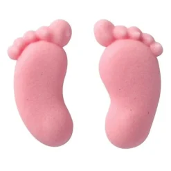 Culpitt Suikerdecoratie Babyvoetjes roze 100st.* Figuur Decoraties