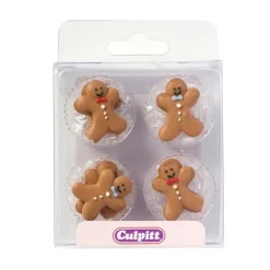 Culpitt Suikerdecoratie Gingerbread Poppetje 25mm 12st.* Figuur Decoraties