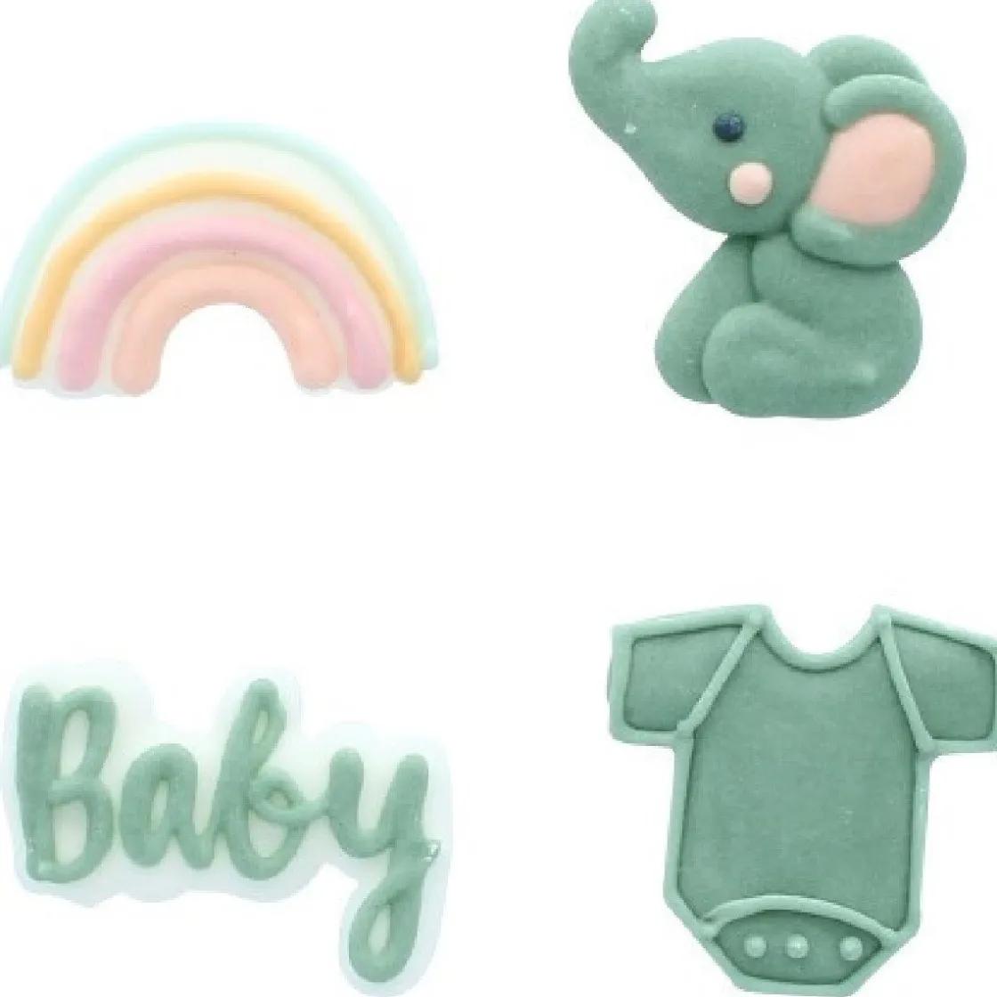 Culpitt Suikerdecoratie Geboorte Groen 25mm 12st.* Figuur Decoraties