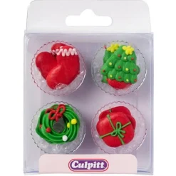 Culpitt Suikerdecoratie Kerst 12st.* Figuur Decoraties
