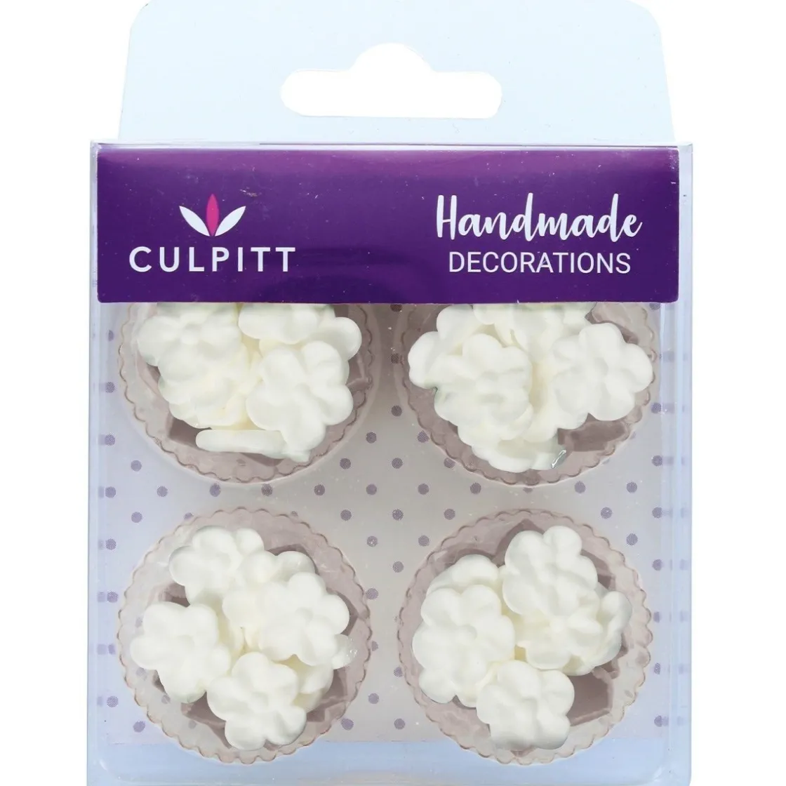 Culpitt Suikerdecoratie Mini Bloesems Wit 48st.* Bloem Decoraties
