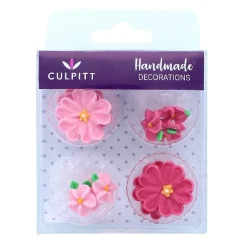 Culpitt Suikerdecoratie Madeliefjes Assortiment Roze 14st.* Bloem Decoraties