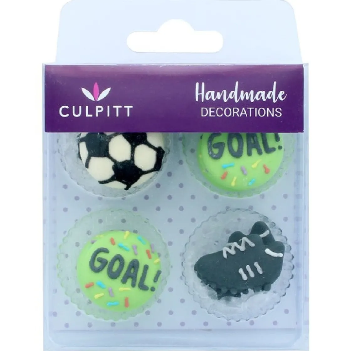 Culpitt Suikerdecoratie Voetbal 25mm 12st.* Figuur Decoraties