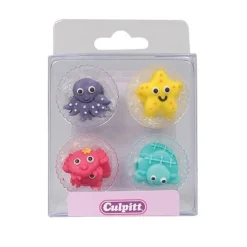 Culpitt Suikerdecoratie Zeedieren 12st.* Figuur Decoraties
