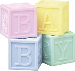 Culpitt Taartdecoratie Baby Blokken Set/4* Geboortefiguren
