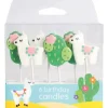 Culpitt Taartkaarsjes Lama en Cactus 6st.* Kaarsjes En Vuurwerk