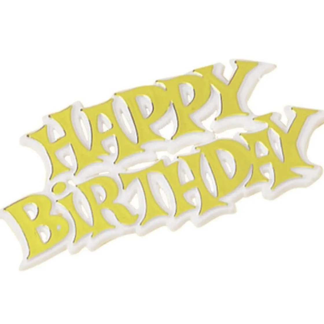 Culpitt Taarttopper Happy Birthday Goud 7,5cm 50st.* Taartsets En Toppers