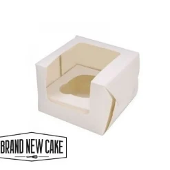 BrandNewCake Cupcake Doosje 1 Wit (incl. tray met venster) 25st.* Cupcake Doosjes