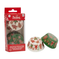 Decora Cupcake Vormpjes Gingerbread Ø50x32(h) mm 36 stuks* Bakvormen Papier