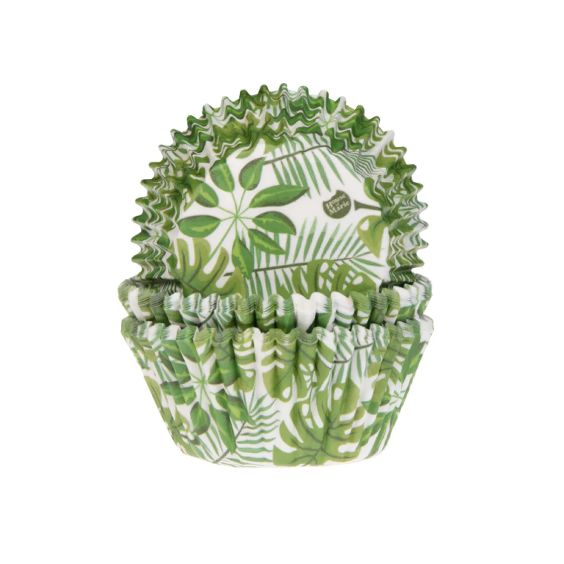 House of Marie Cupcake Vormpjes HoM Bladeren Groen 50x33mm. 50st.* Bakvormen Papier